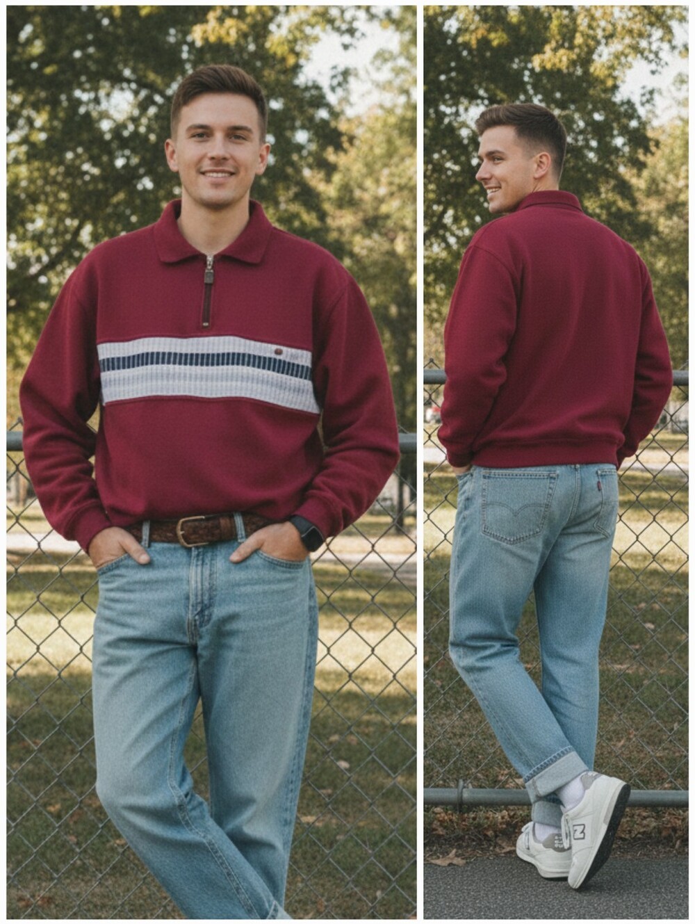 NWOT Arnold Palmer XL 90s Eclectic Grandpa Preppy Quarter Zip Sweater